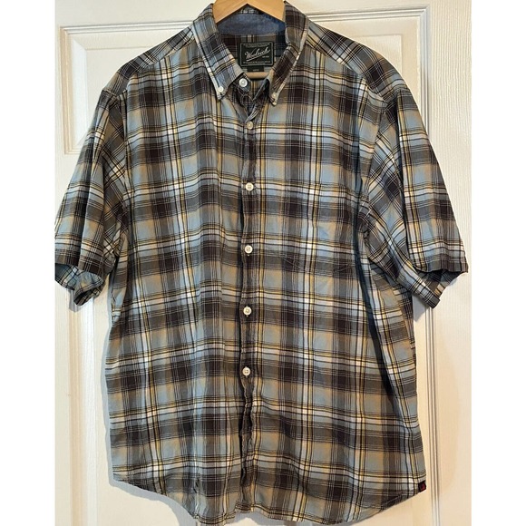 woolrich‎ plaid button up shirt size XL - Picture 1 of 3